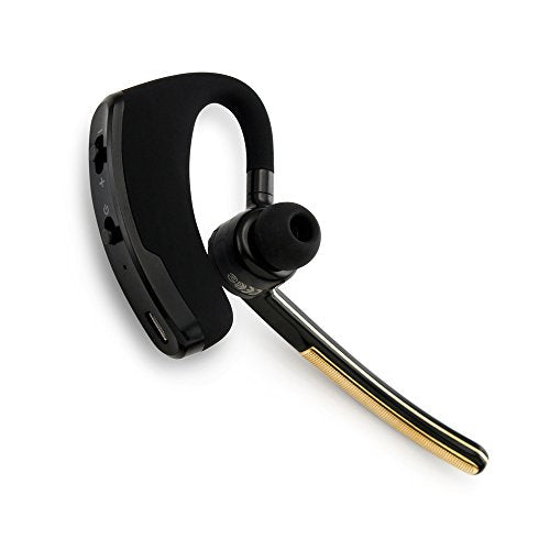 Universal Bluetooth 4.0 Stereo Wireless Business Work Headset Handfree Earphone Compatible with iPhone Samsung HTC LG - Gold