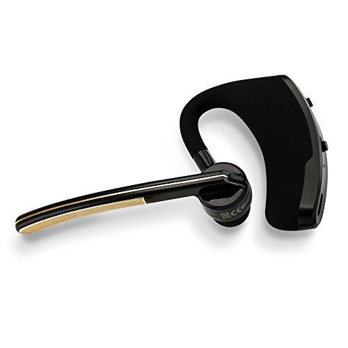 Universal Bluetooth 4.0 Stereo Wireless Business Work Headset Handfree Earphone Compatible with iPhone Samsung HTC LG - Gold