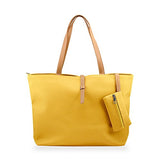 GEARONIC TM Shoulder Bags Korean Lady Women PU Leather Handbag Tote Bag (Yellow)