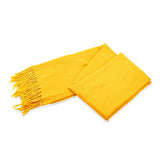 Soft Pashmina Scarf for Women Shawl Wrap Scarves Lady Women's Scarfs in Solid Colors - Yellow