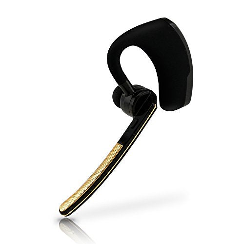 Universal Bluetooth 4.0 Stereo Wireless Business Work Headset Handfree Earphone Compatible with iPhone Samsung HTC LG - Gold