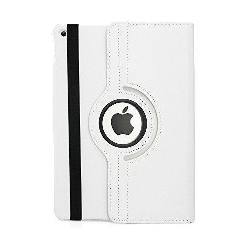 GEARONIC TM for Apple iPad Air 2 360 Degree Rotating Stand Smart Cover PU Leather Swivel Case - White