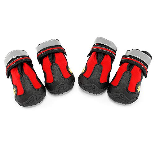 Water Resistant Pet Boots Waterproof Indoor Outdoor Dog Shoes - Size 8