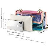 Women Transparent PVC Plastic Cross body Durable Summer Shoulder Bag Clear Jelly Purse - Pink