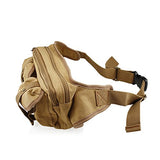 GEARONIC TM Men's Military Canvas Waist Leg Fanny Vintage Travel Waist Hip Pack Messenger Hiking Bag Wallet - Khaki