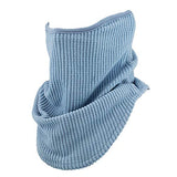 Winter Neck Gaiter Warmer Face Scarf Cover Dust Sun Protection Windproof Mask for Ourdoor Activity- Light Blue