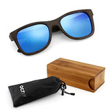 Oct17 Bamboo Wood Wooden Polarized Lens Sunglasses Real Eyewear Sunglass Men Women - Silver