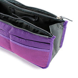 GEARONIC TM Lady Women Travel Insert Organizer Compartment Bag Handbag Purse Large Liner Tidy Bag - Purple