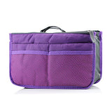 GEARONIC TM Lady Women Travel Insert Organizer Compartment Bag Handbag Purse Large Liner Tidy Bag - Purple