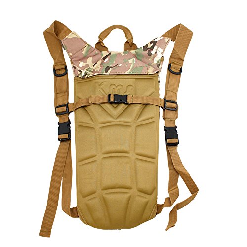 GEARONIC TM 2L Hydration System Climbing Survival Hiking Pouch Backpack Bladder Water Bag - Tan Camo