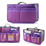 GEARONIC TM Lady Women Travel Insert Organizer Compartment Bag Handbag Purse Large Liner Tidy Bag - Purple