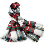 Plaid Scarfs for Women Pashmina Tartan Wrap Large Warm Blanket Soft Shawl Checked Winter Fall Scarfs Scarves for Woman - Xmas