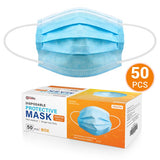 Gearonic Kids Child Children Face Masks Disposable 3 Ply Earloop Face Mask for Youth- Pack of 50 Pcs